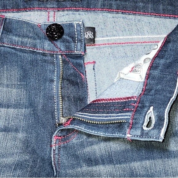Rock & Republic Stella Dark Wash Low Rise Straight Leg Jeans Women's Size 29 - Picture 7 of 12